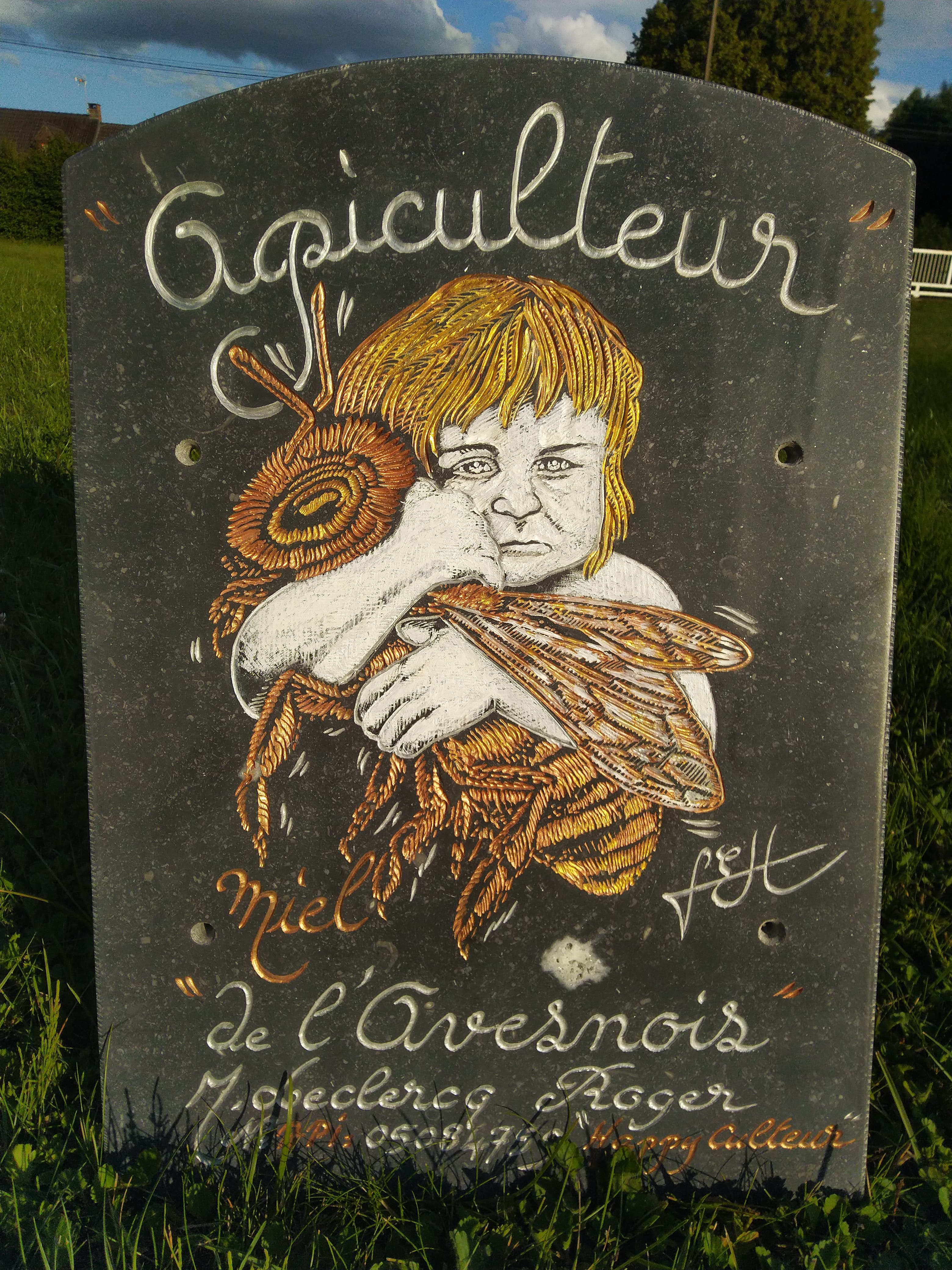 Plaque pour Apiculteur Heureux