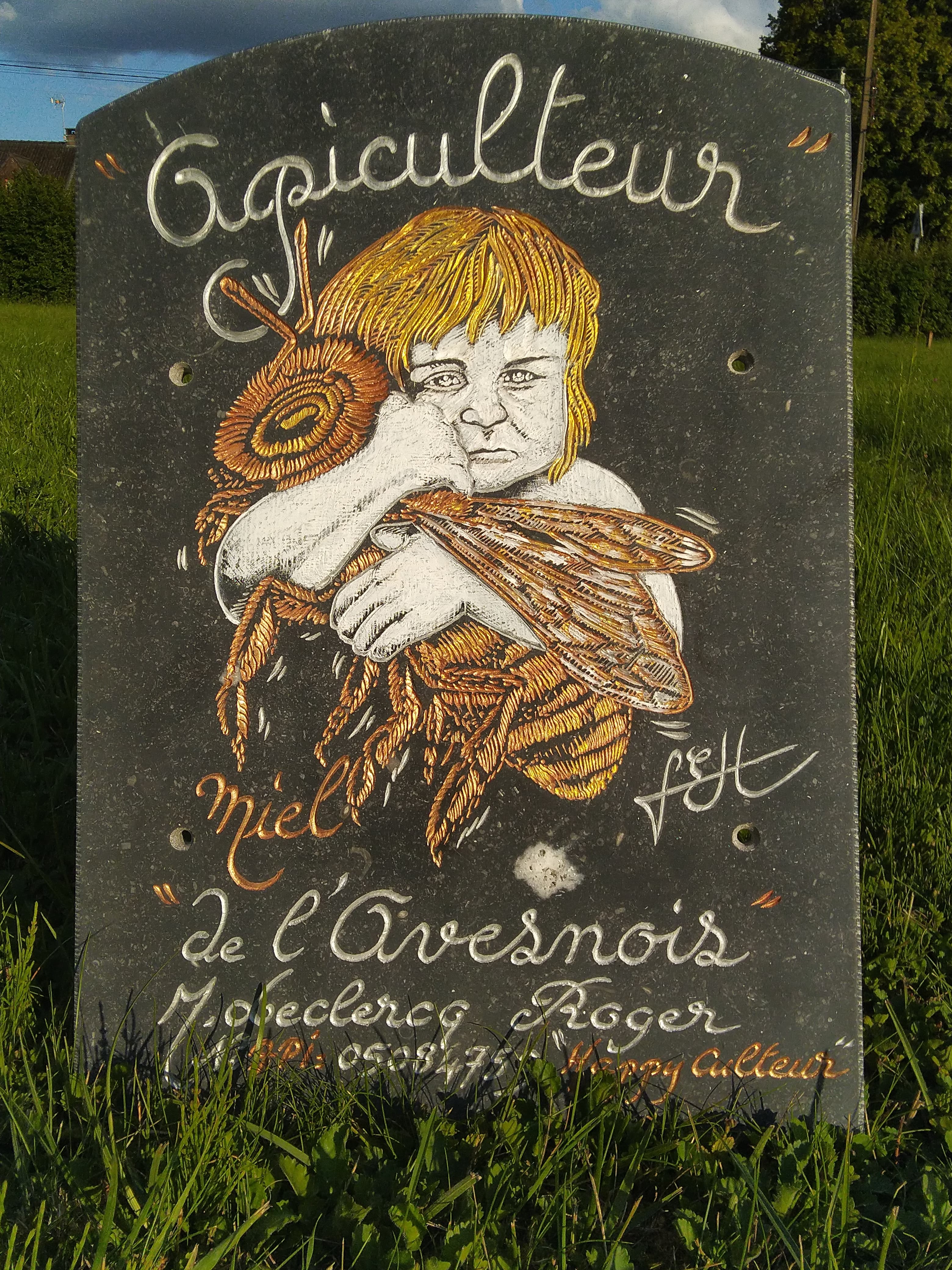 Plaque pour Apiculteur Heureux