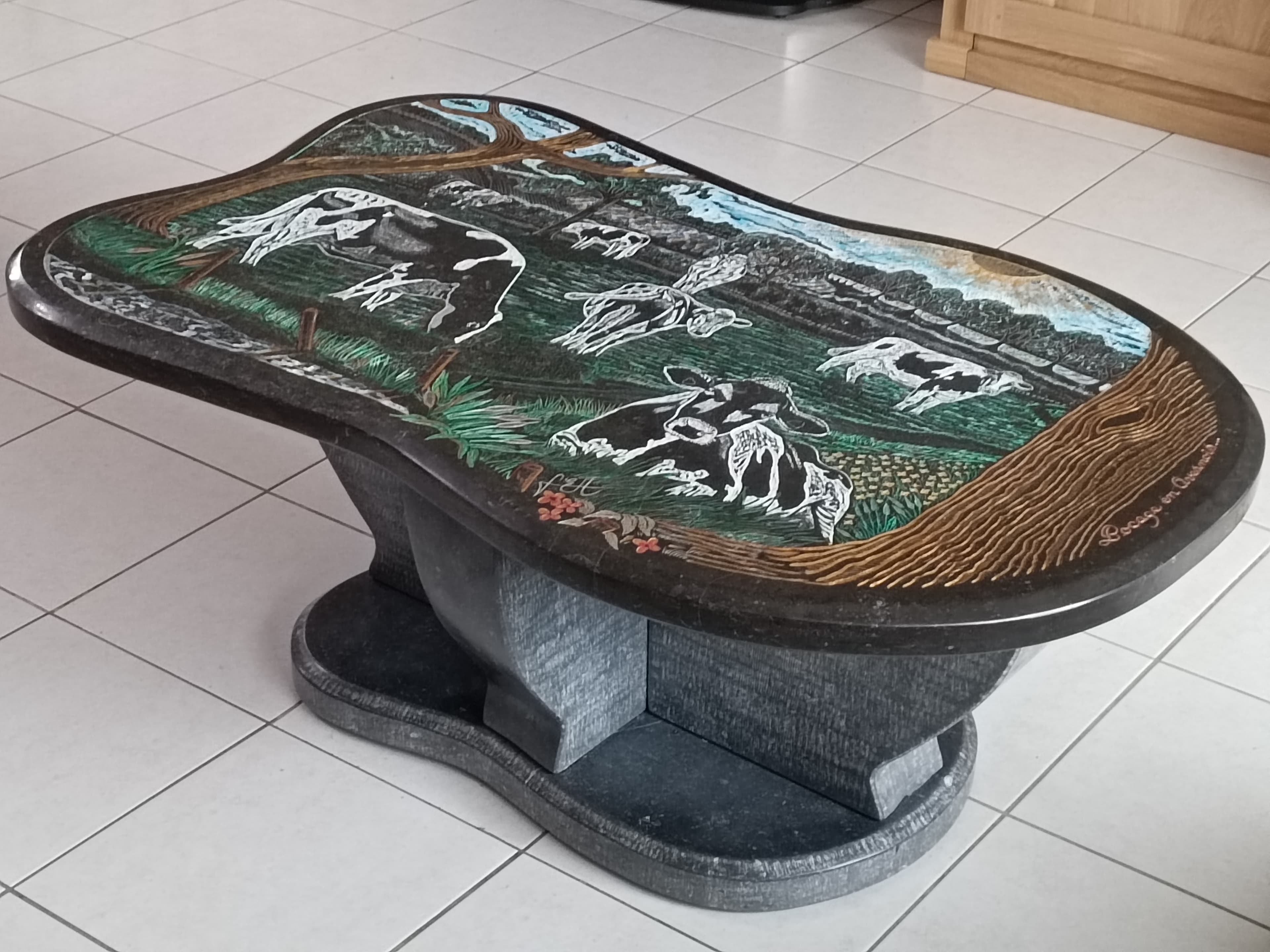 Table basse personnalisée