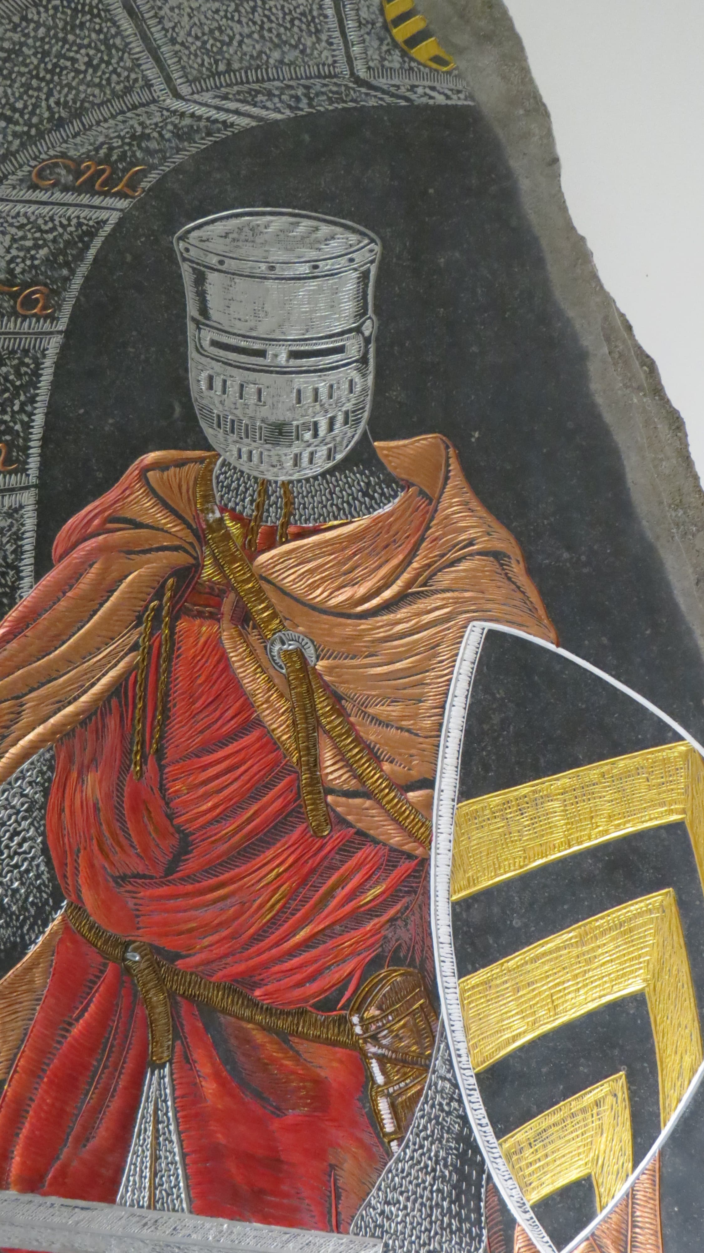 Chevalier XIIIème, début gravure