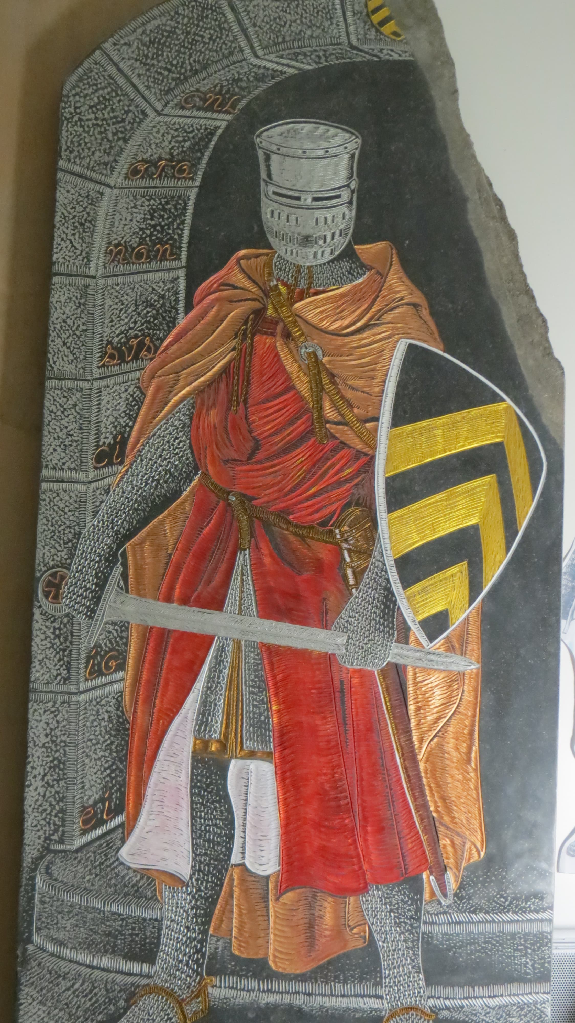 Chevalier XIIIème, début gravure