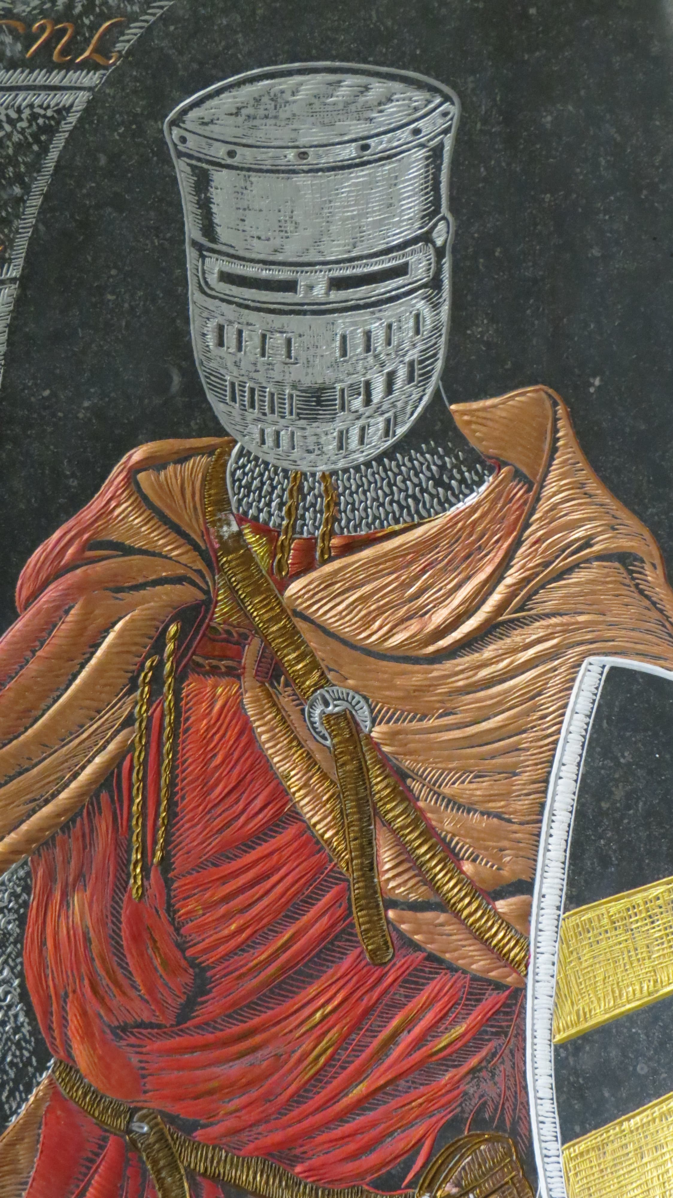 Chevalier XIIIème, début gravure
