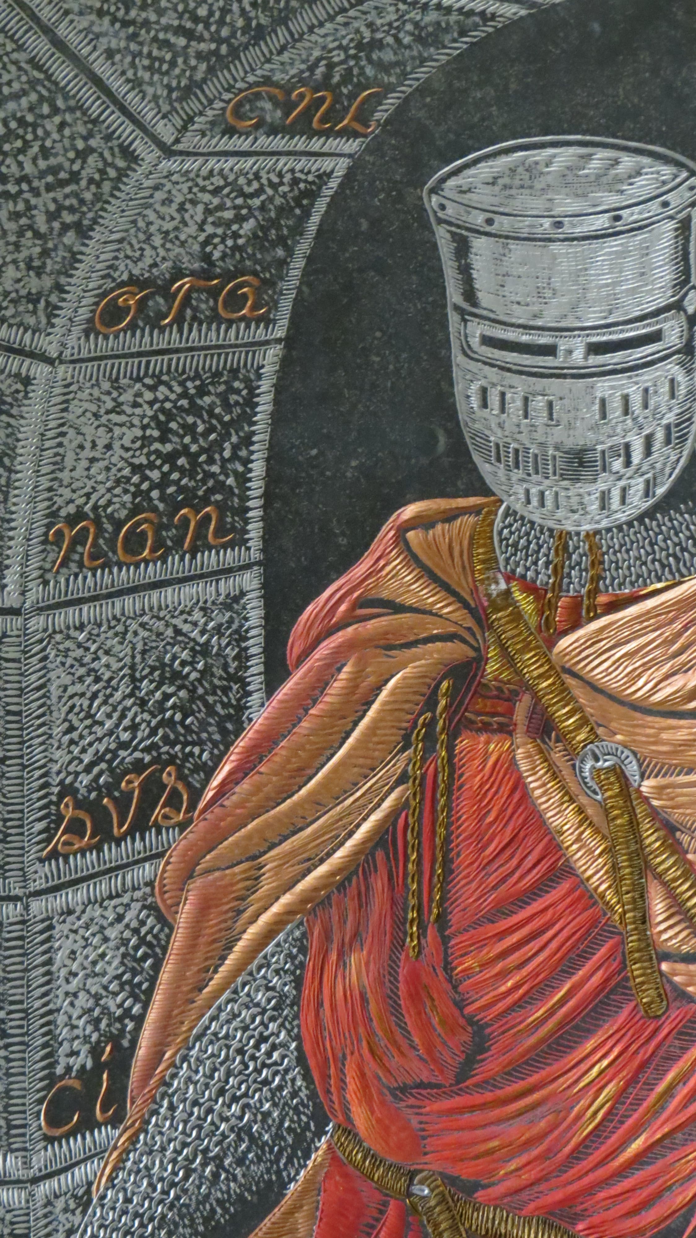 Chevalier XIIIème, début gravure