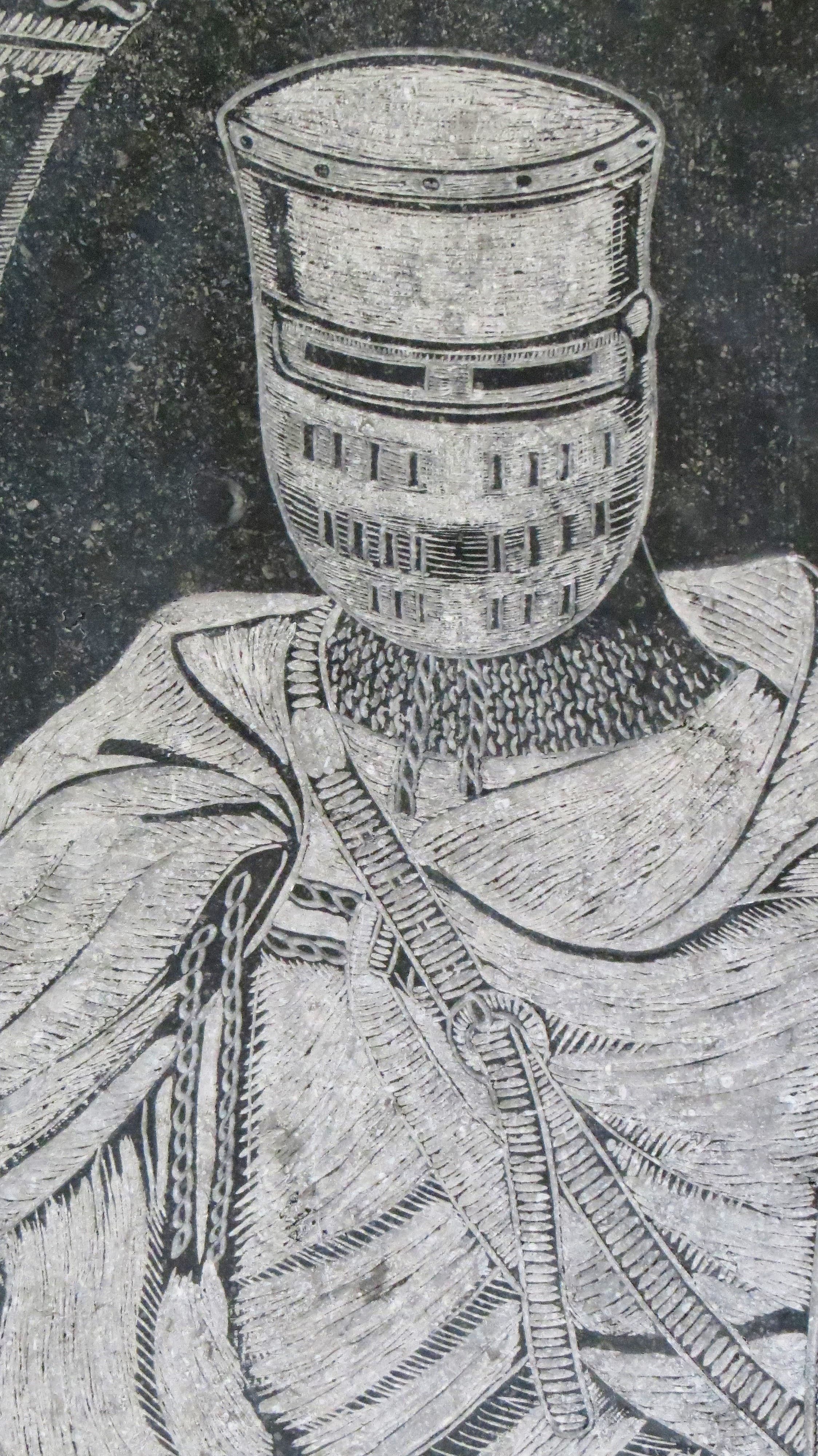 Chevalier XIIIème, début gravure