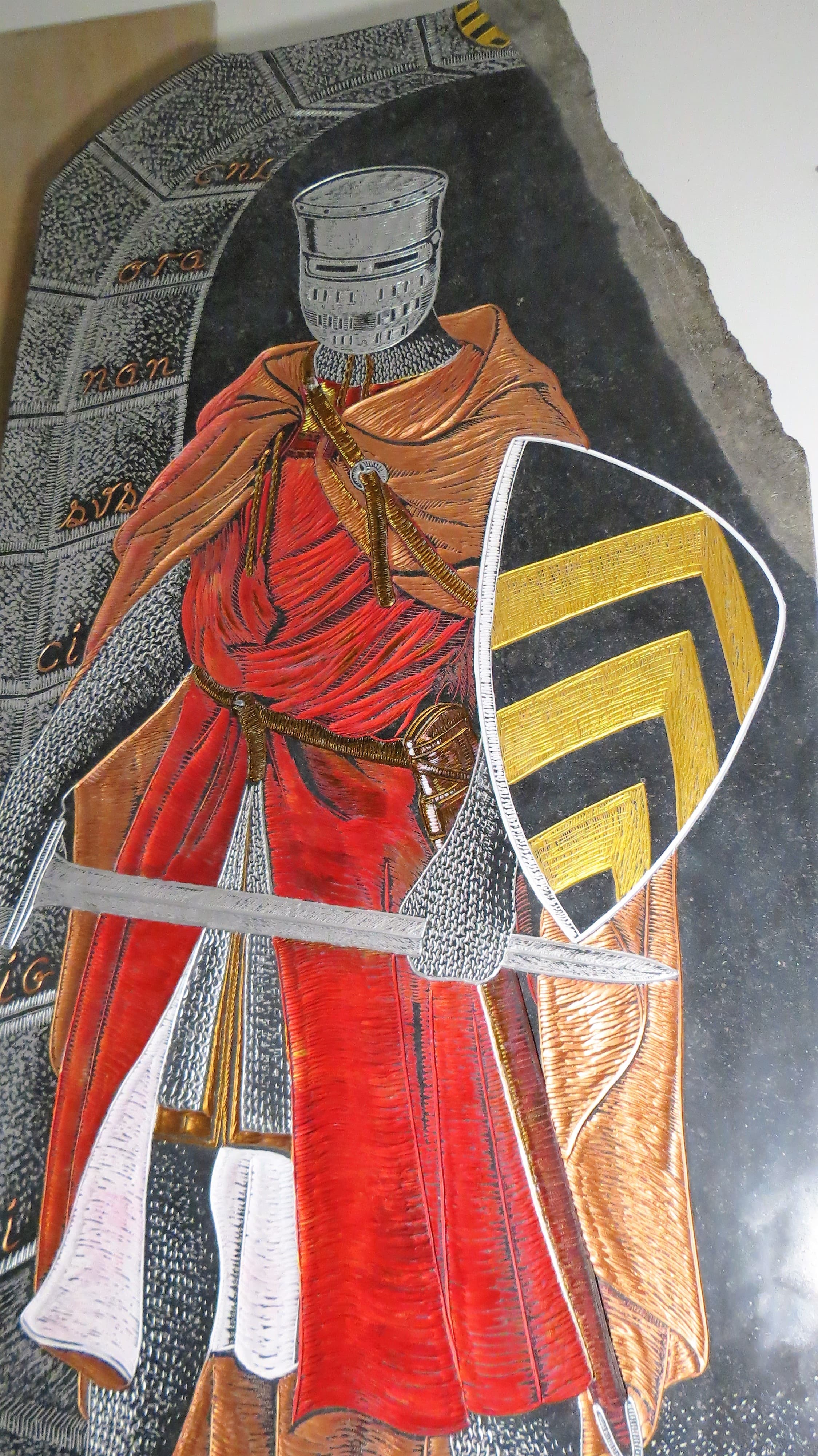 Chevalier XIIIème, début gravure