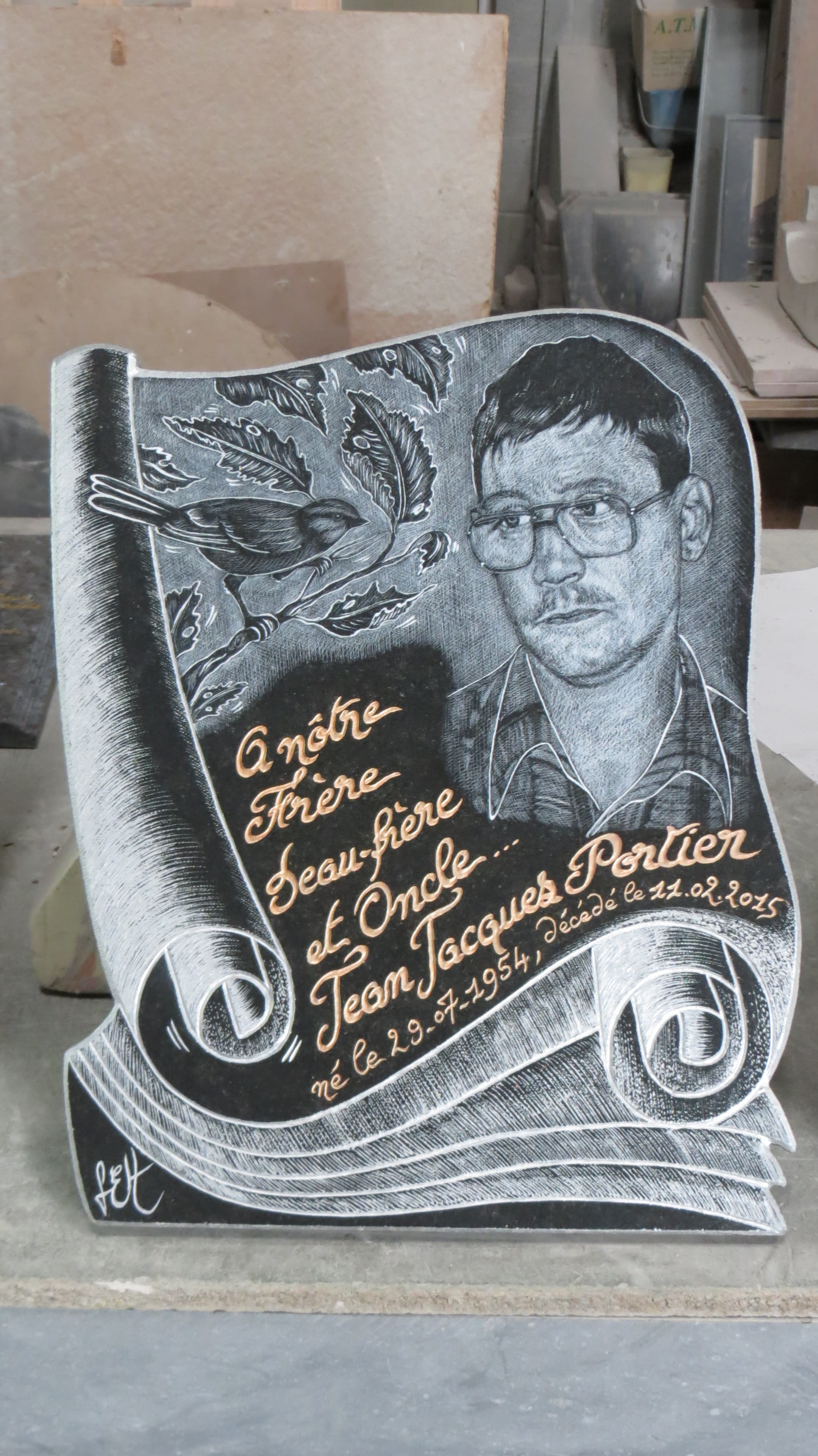 2015 - 28.05 - Plaque funéraire - JJ Portier