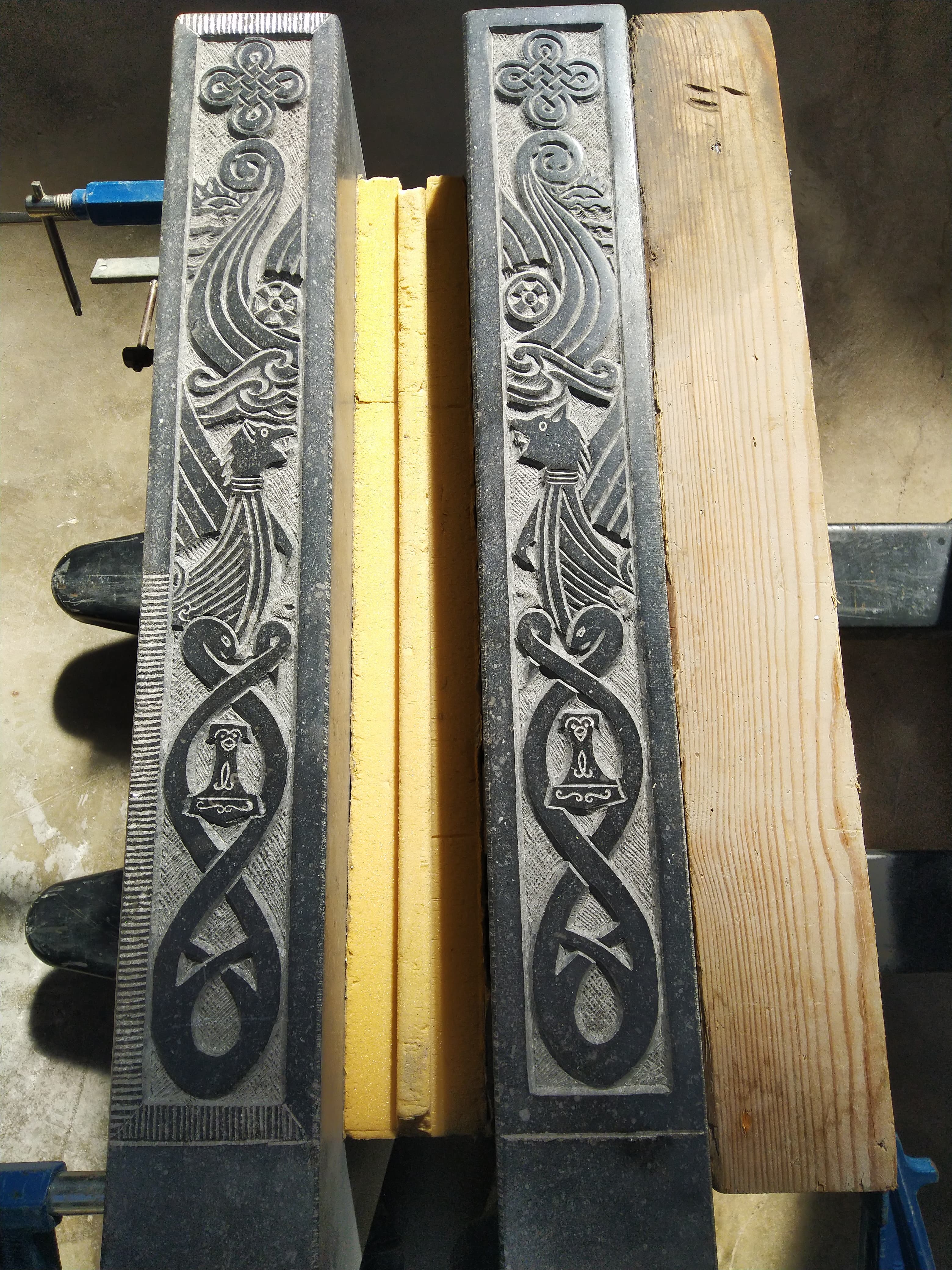 Evier gravure Viking et rune
