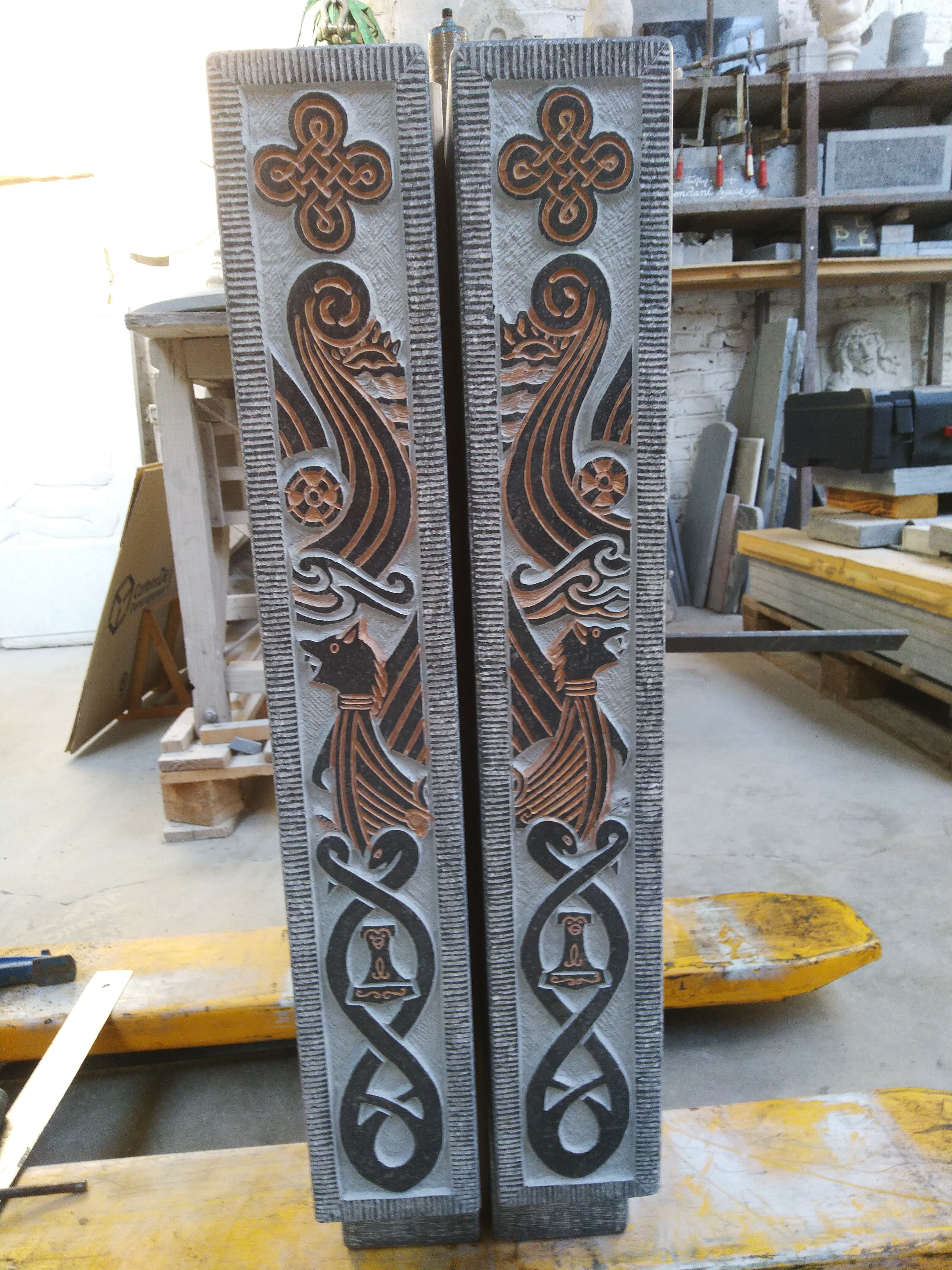 Evier gravure Viking et rune