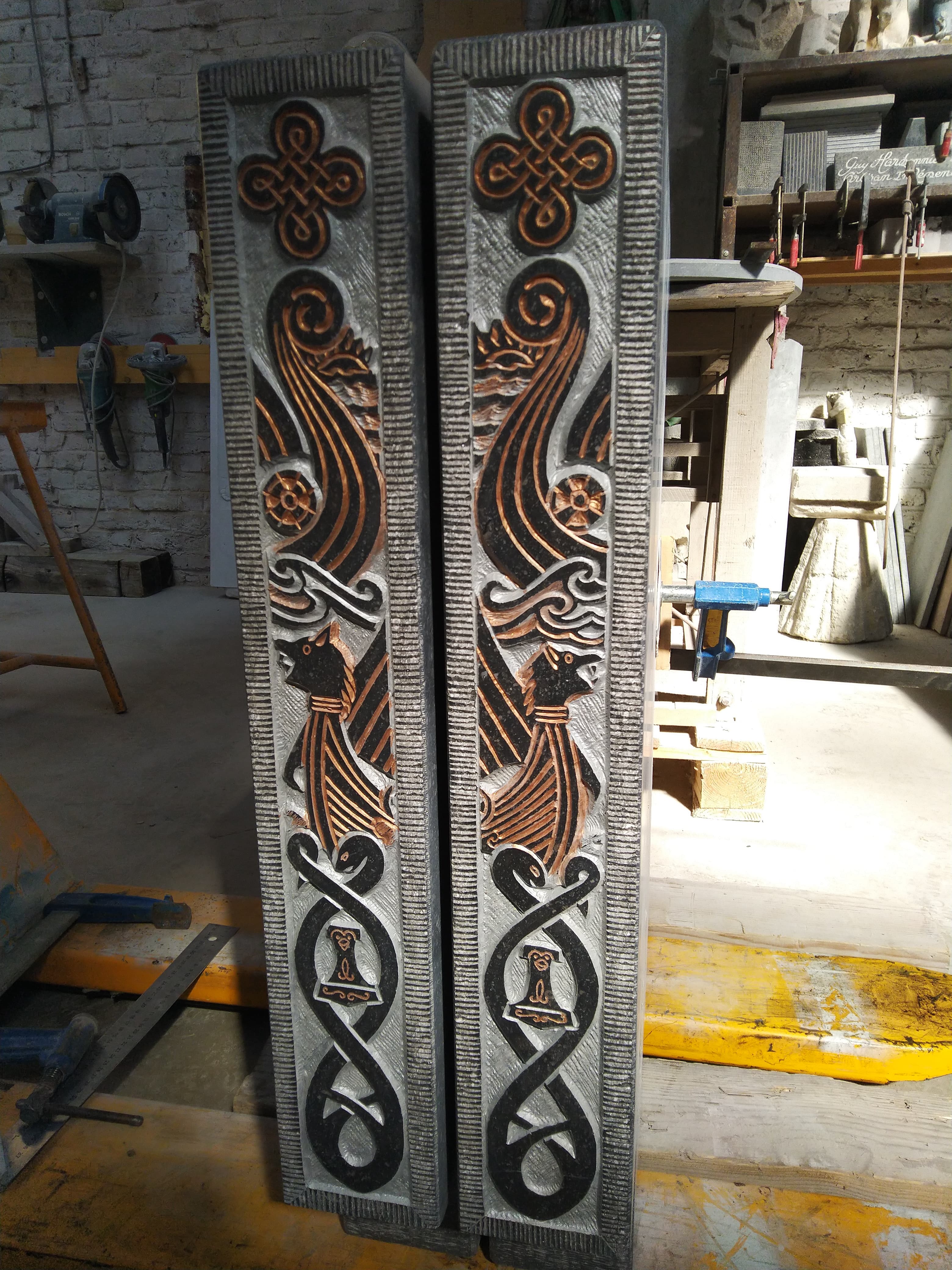 Evier gravure Viking et rune