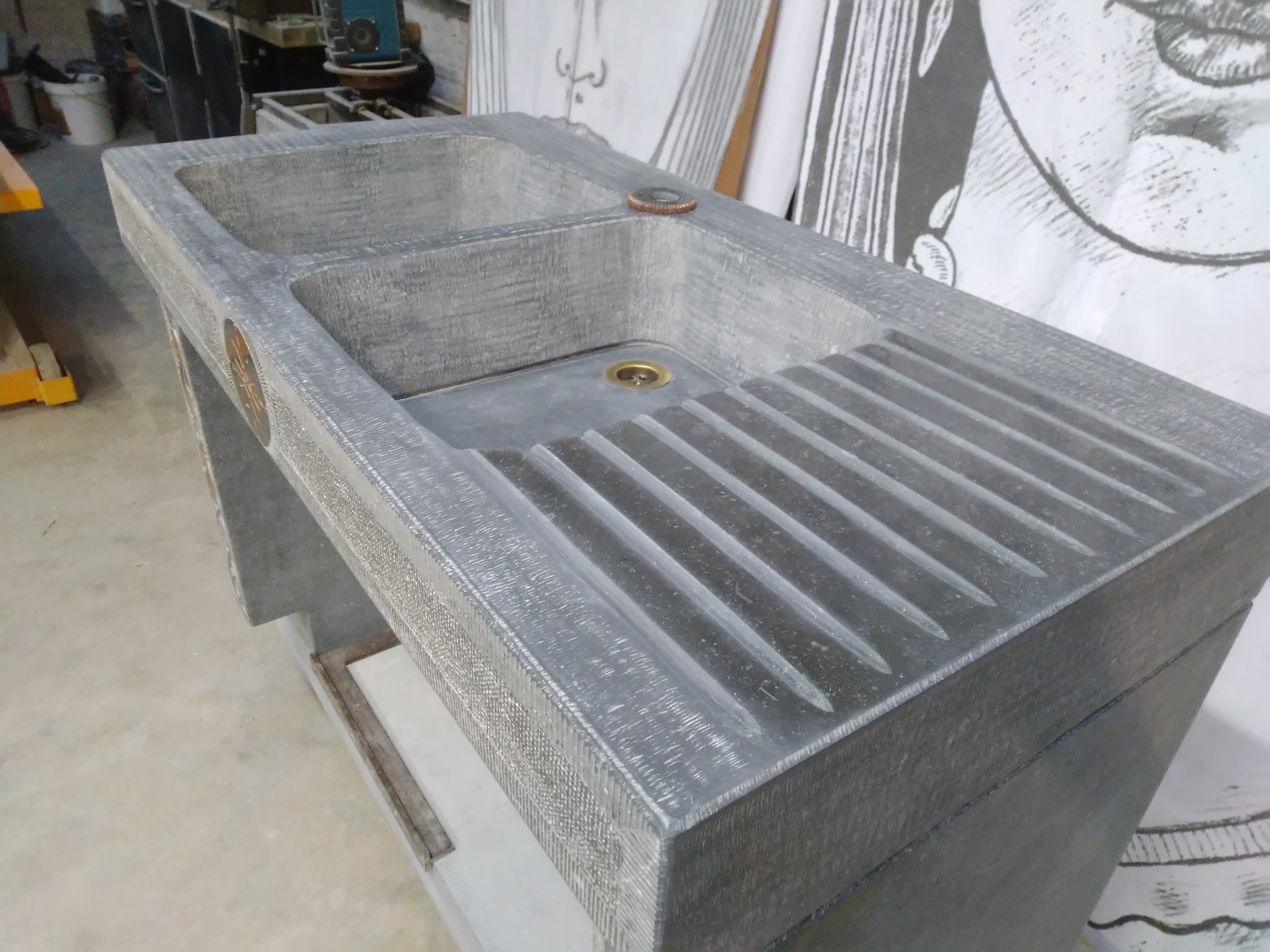 Evier gravure Viking et rune