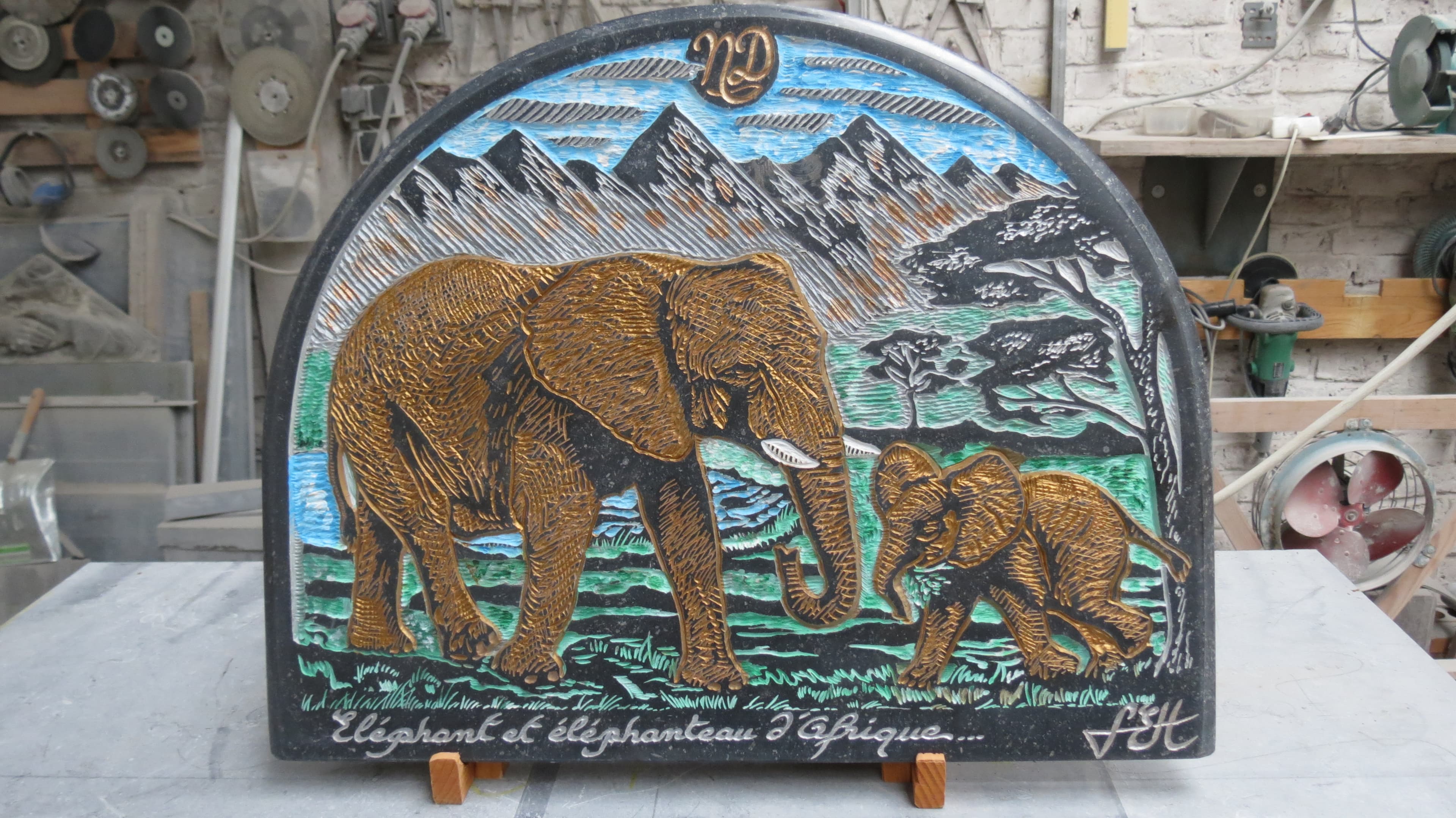 Plaque éléphant
