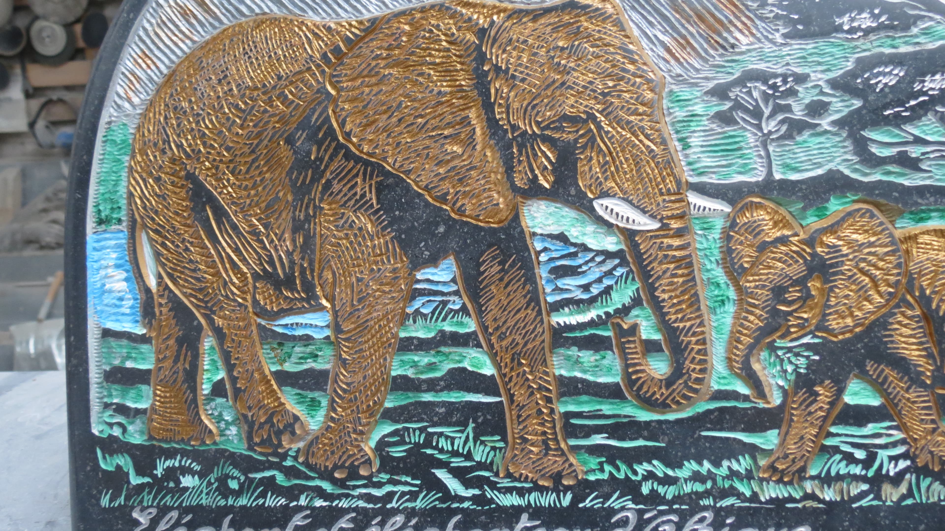 Plaque éléphant