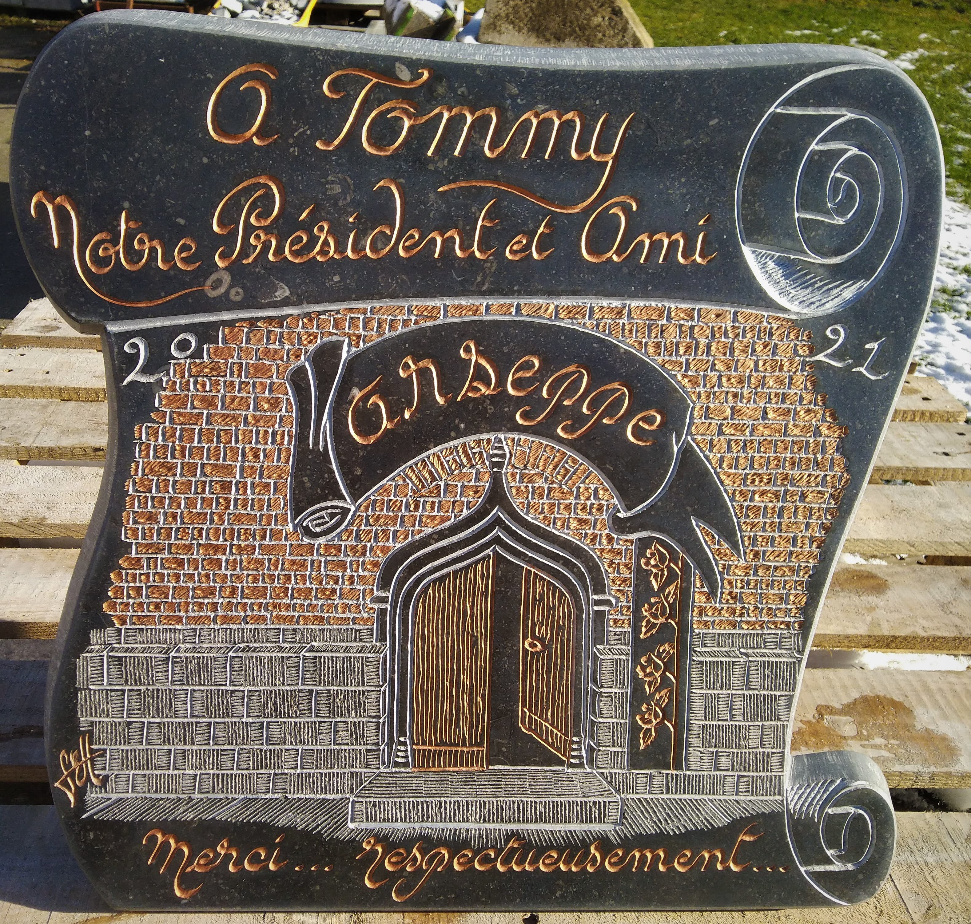 Plaque Pierre Bleue ARSEPPE