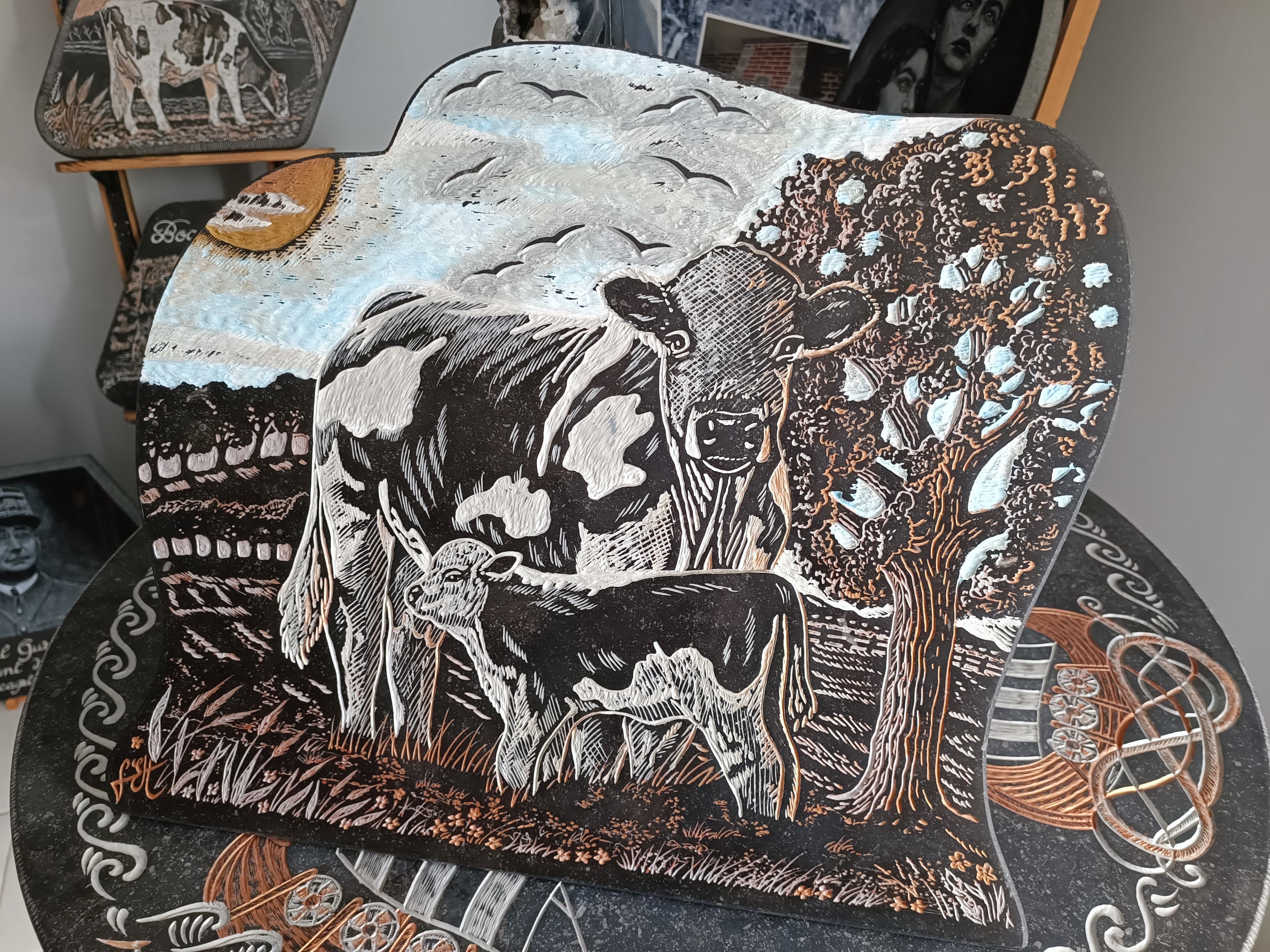 Plaque Vaches