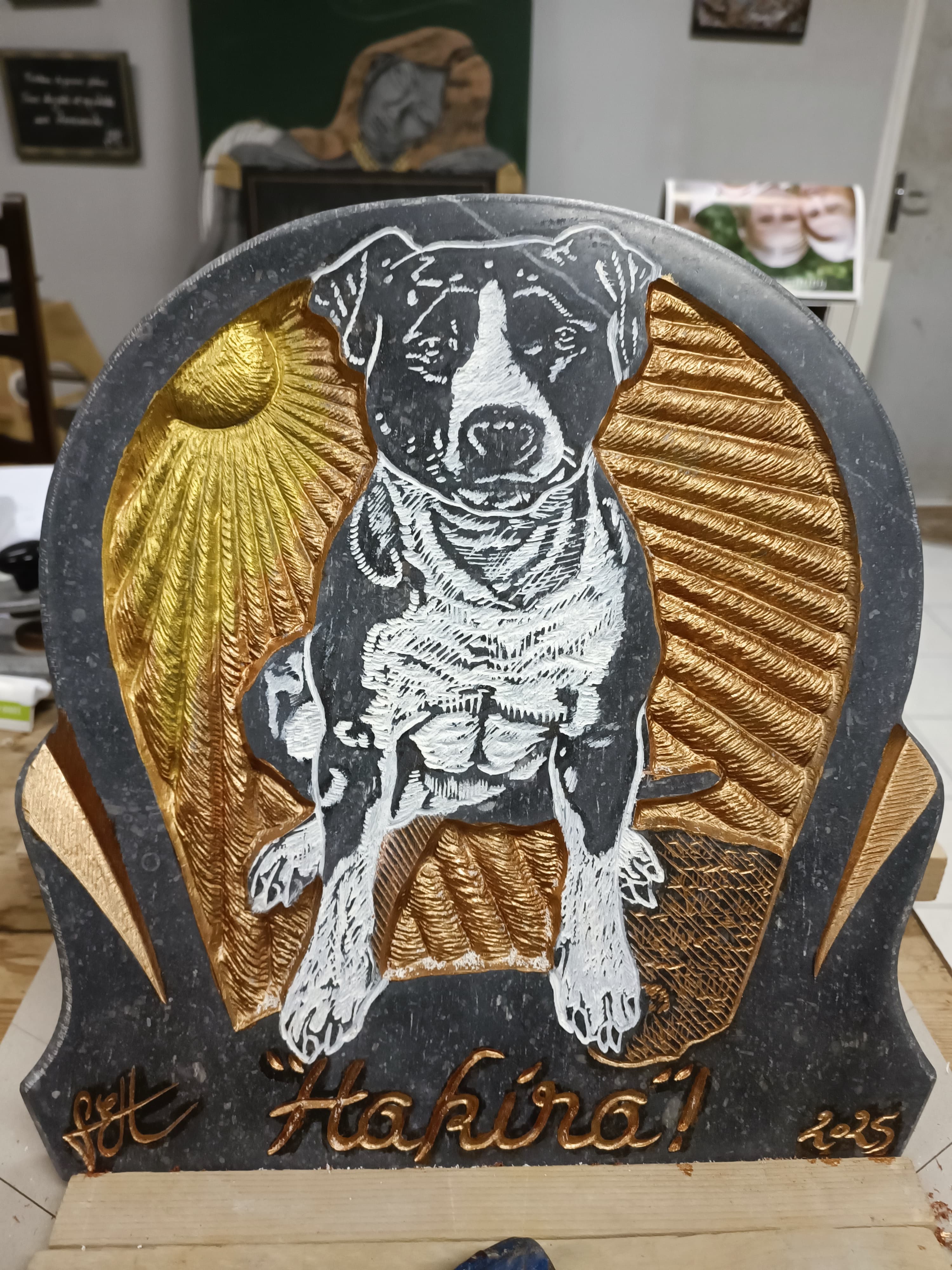 Plaque gravée CHIEN