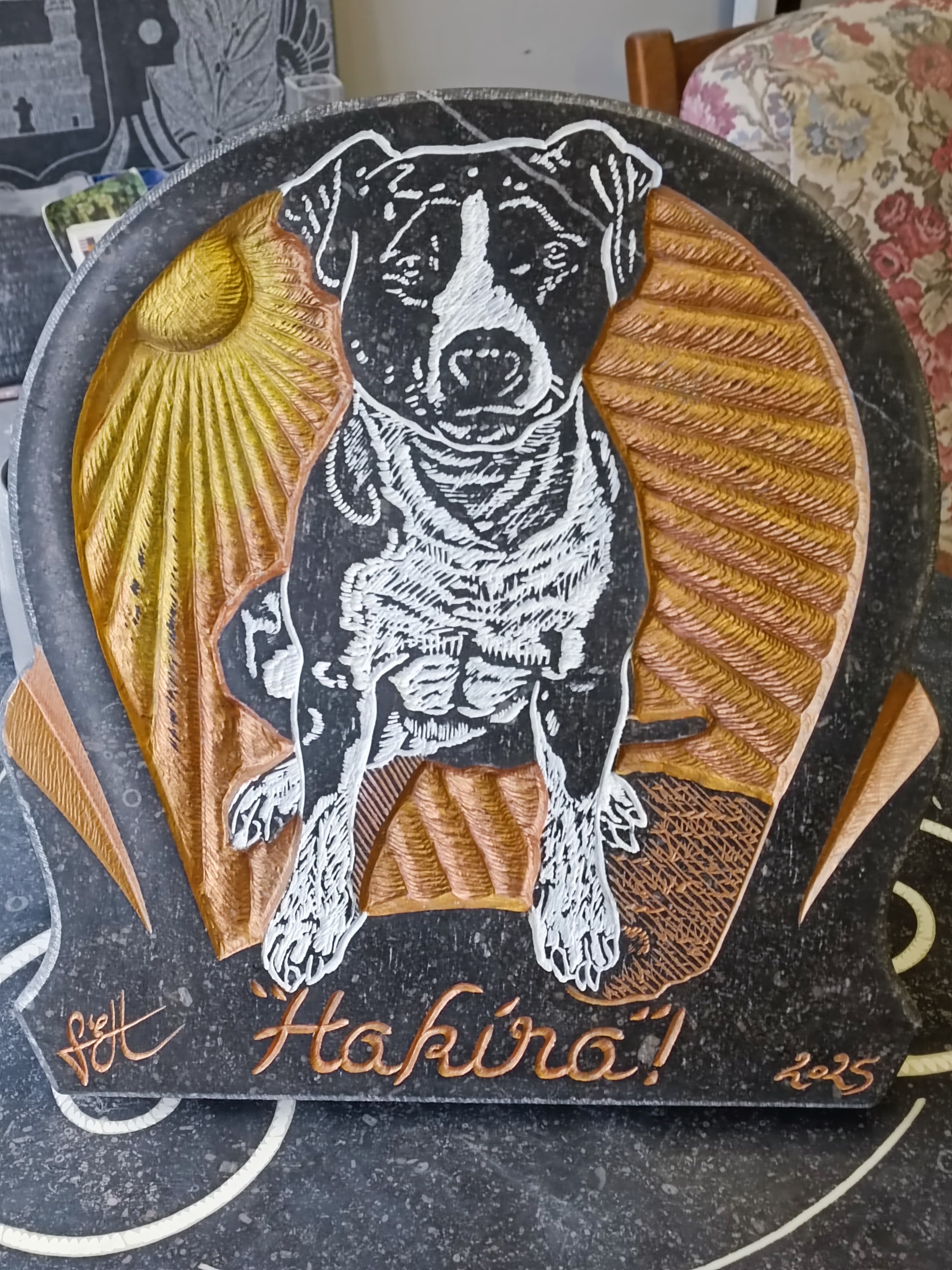 Plaque gravée CHIEN