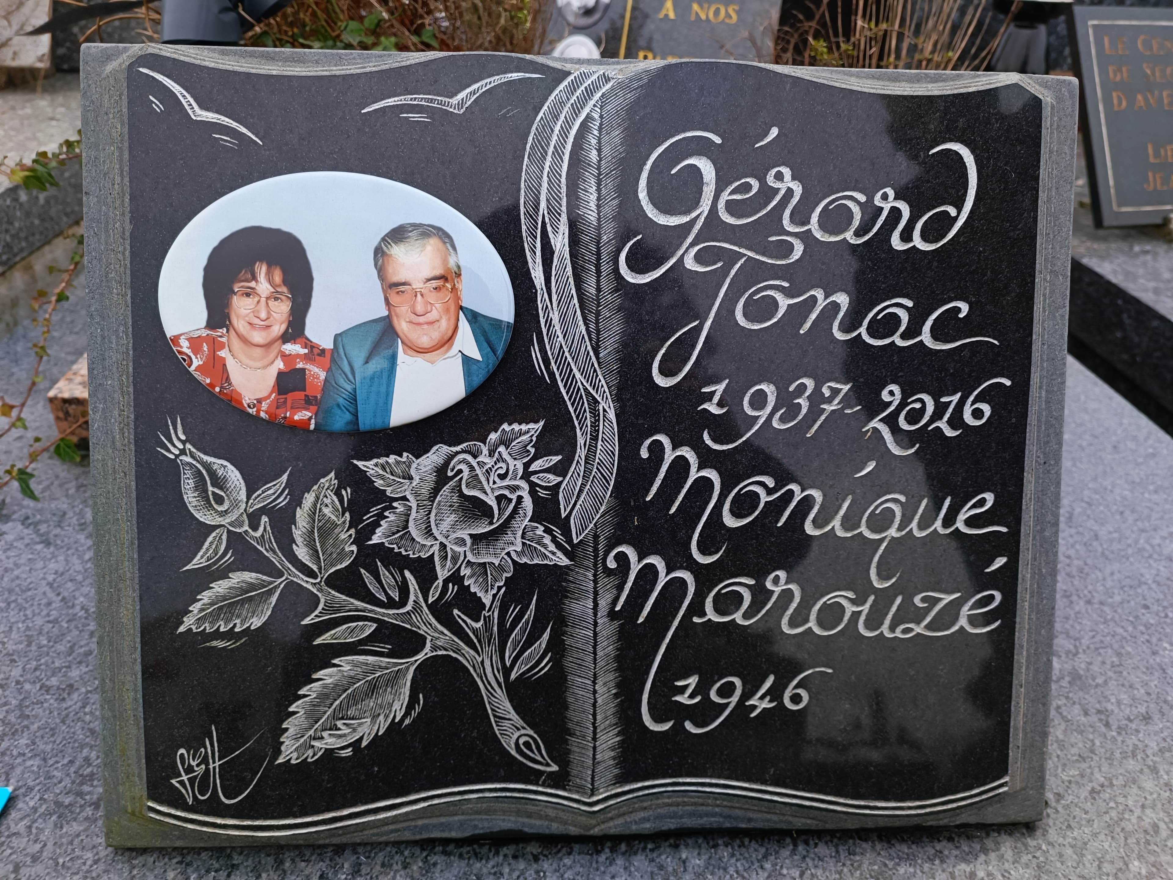 Plaque gravée en Granit