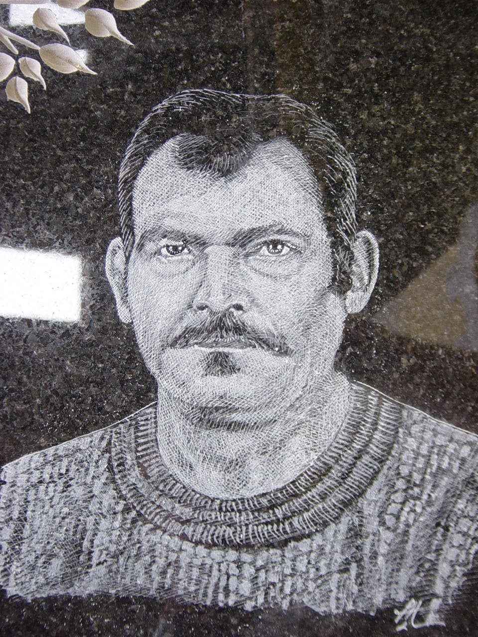 Poly-gravure portrait, d'après photo