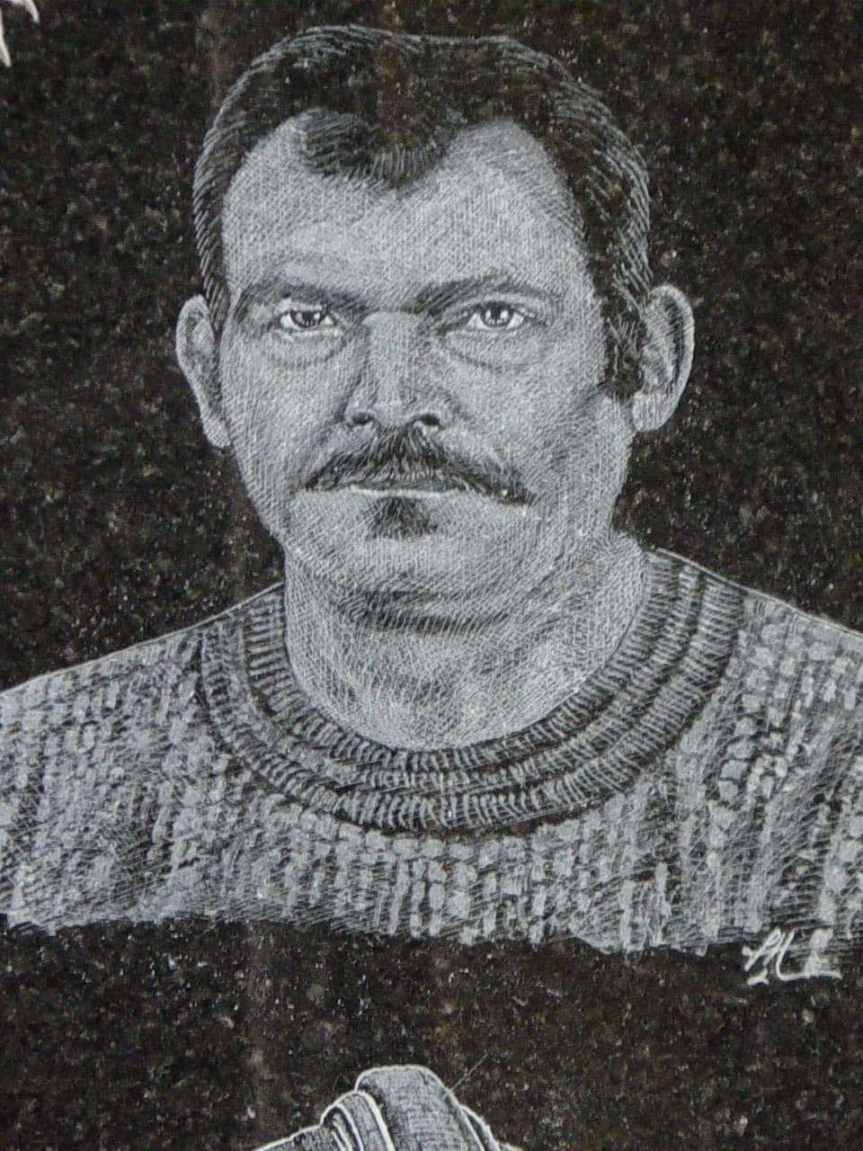 Poly-gravure portrait, d'après photo
