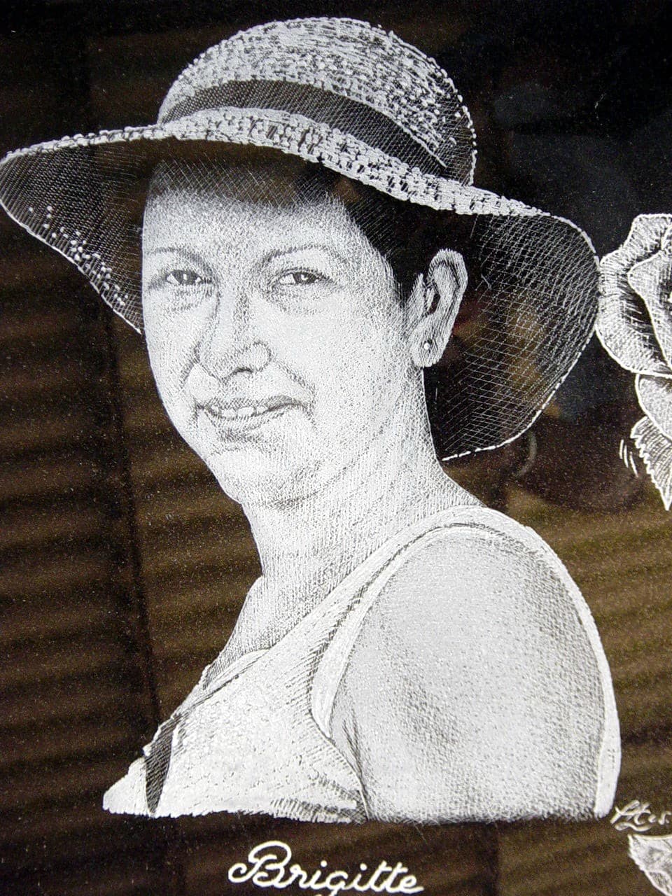 Poly-gravure portrait, d'après photo