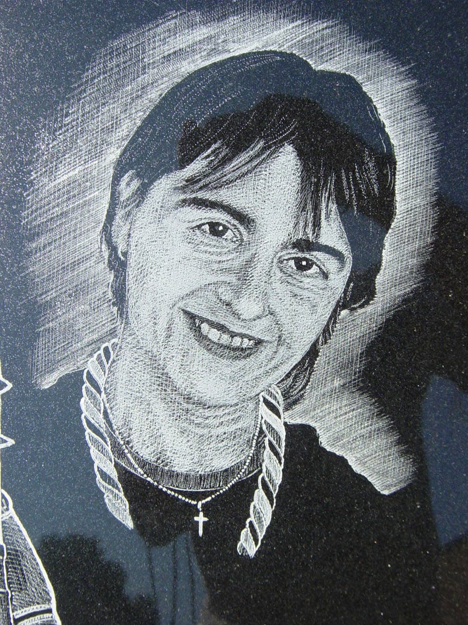 Poly-gravure portrait, d'après photo