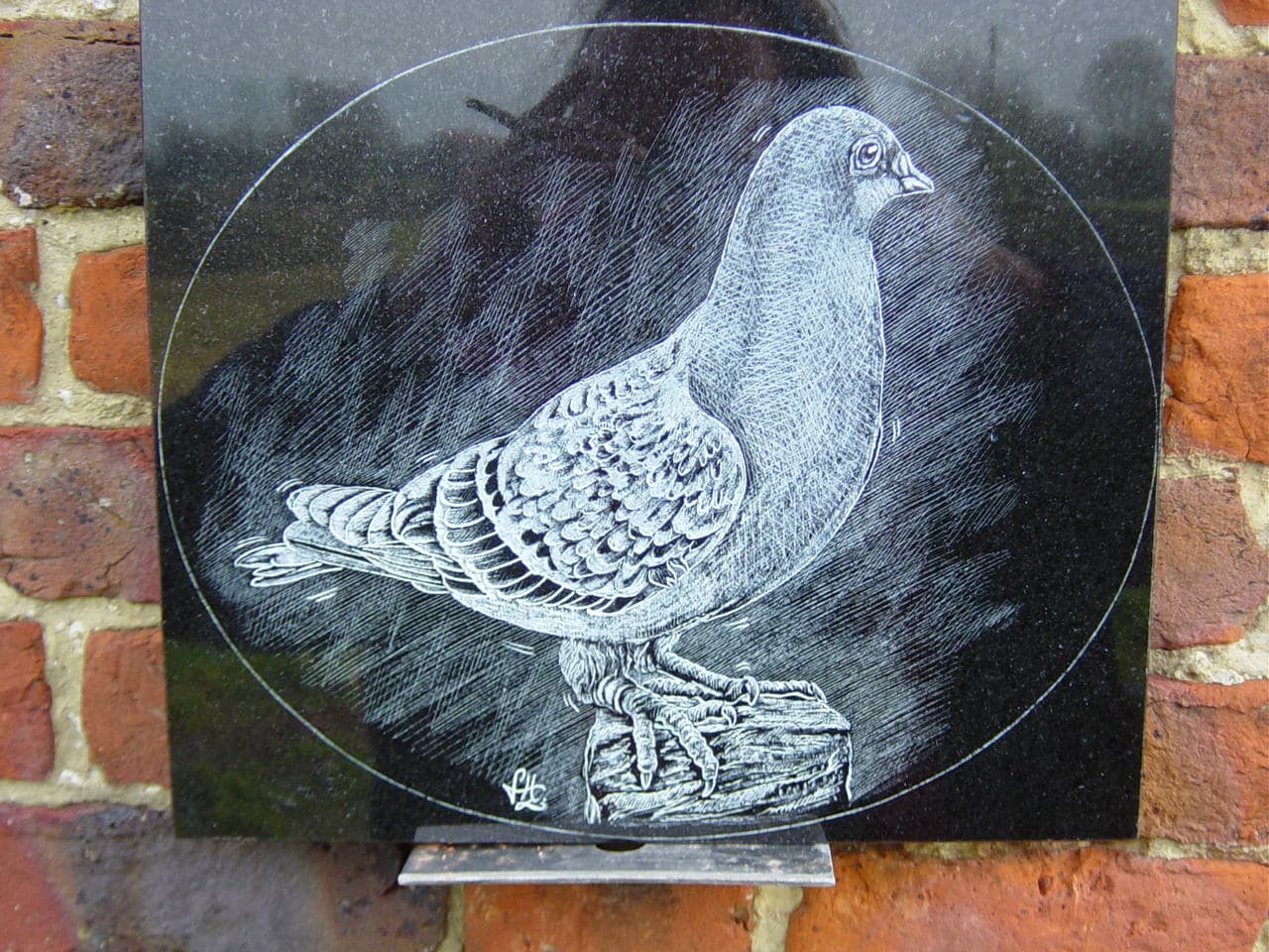 Poly-gravure sur Granit Noir fin